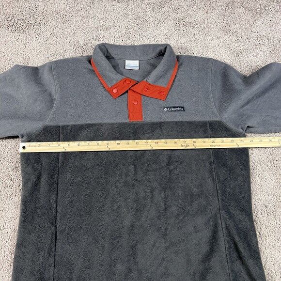 Columbia Quarter Button Fleece Pullover Gray Men’s Size Large - Picture 5 of 7